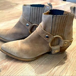 Frye harness Chelsea booties. Sz9 Made in Italy